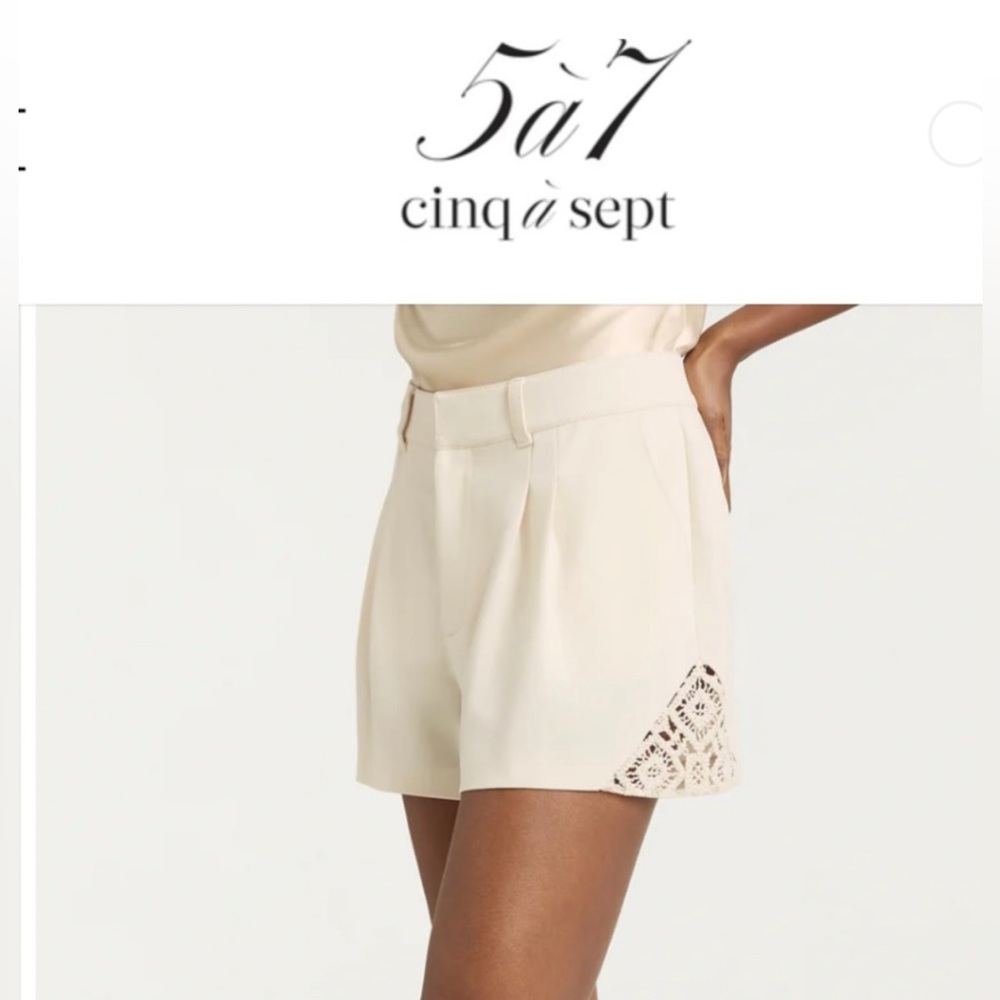Cinq a Sept CROCHET LACE CORINNA SHORT NWT high waisted